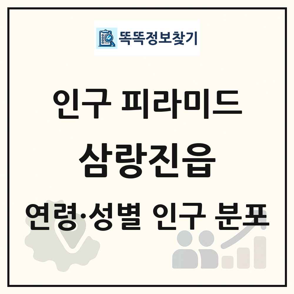 삼랑진읍 인구 피라미드 링크 그림